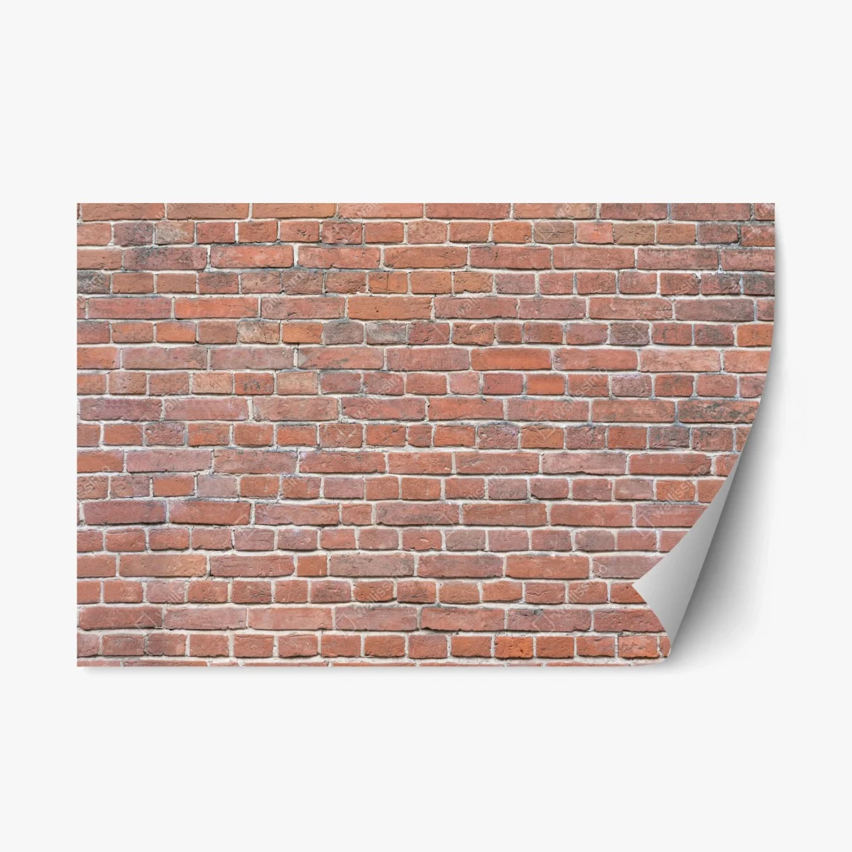 Repositionable sticker exposed red brick wall texture • Wallissimo® Repositionable sticker exposed red brick wall texture • Wallissimo®