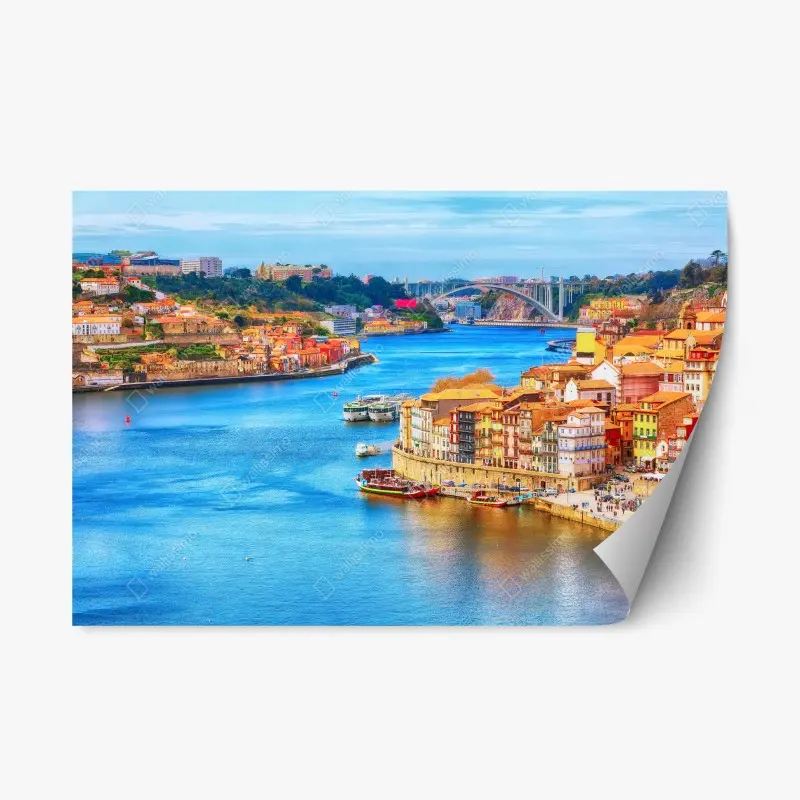 Repositionable sticker Porto waterfront panorama