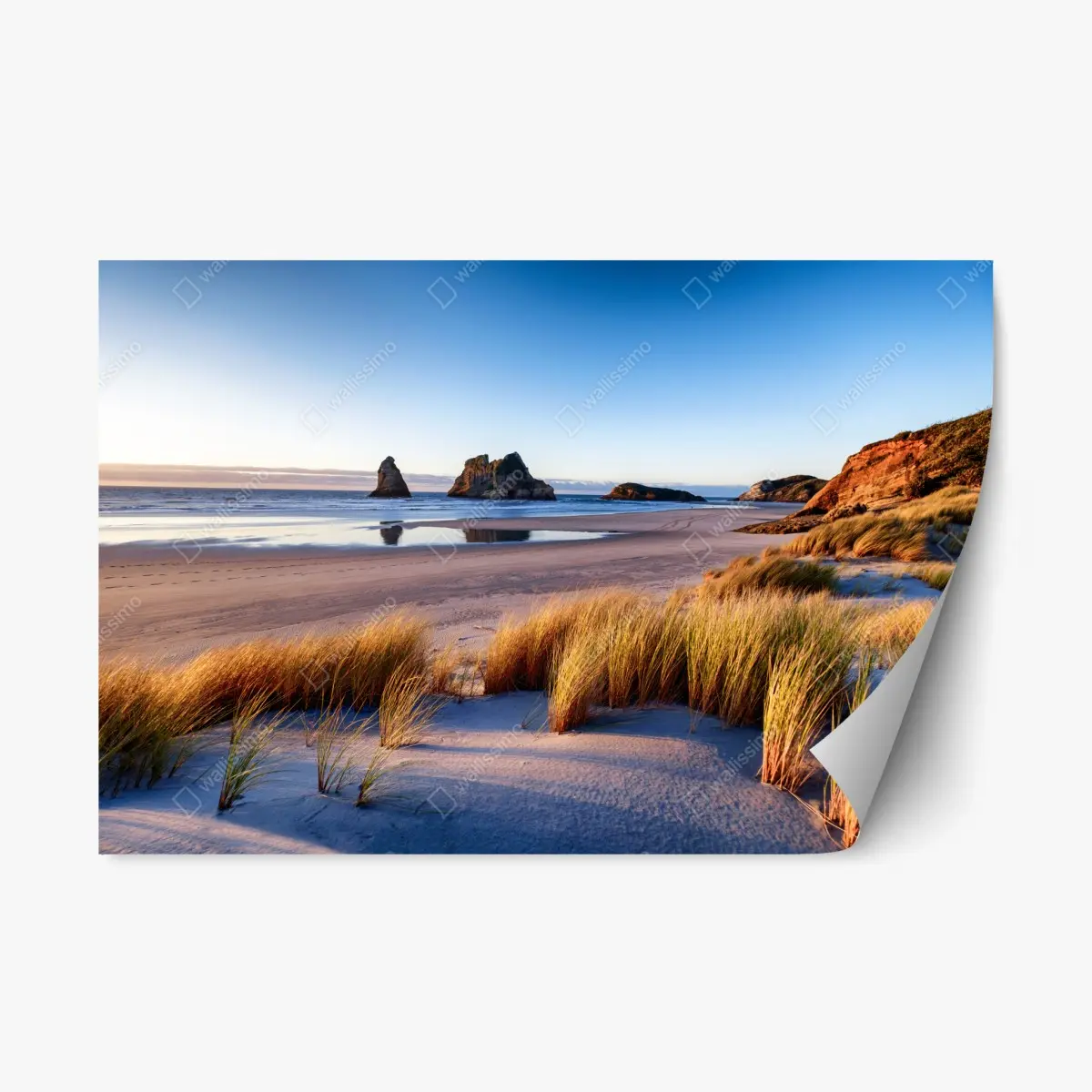 Repositionable sticker Wharariki Beach coastal sunrise • Wallissimo® Repositionable sticker Wharariki Beach coastal sunrise • Wallissimo®