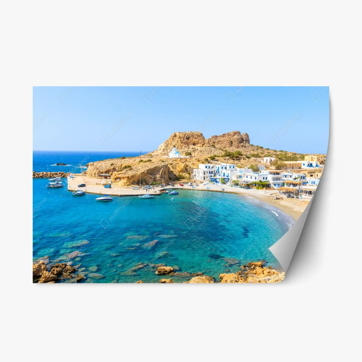 Repositionable sticker Finiki bay, Karpathos coastal view ⁕ Wallissimo® Repositionable sticker Finiki bay, Karpathos coastal view ⁕ Wallissimo®