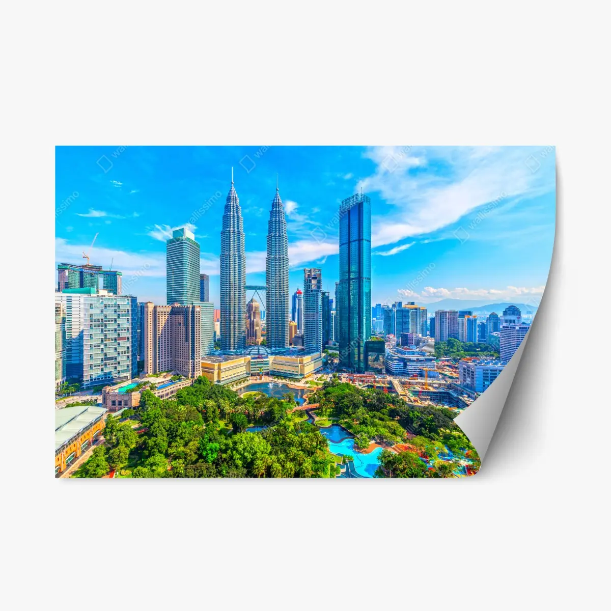 Repositionable sticker Kuala Lumpur skyline with Petronas Towers ⁕ Wallissimo® Repositionable sticker Kuala Lumpur skyline with Petronas Towers ⁕ Wallissimo®