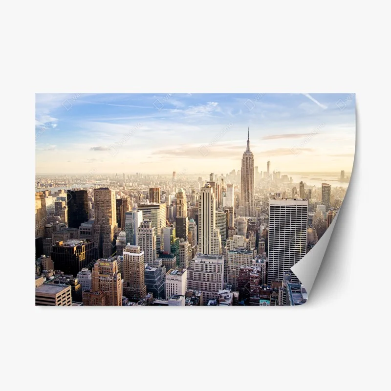 Repositionable sticker New York skyline at sunrise