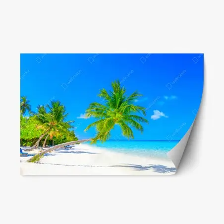 Repositionable sticker beach paradise in Maldives • Wallissimo®
