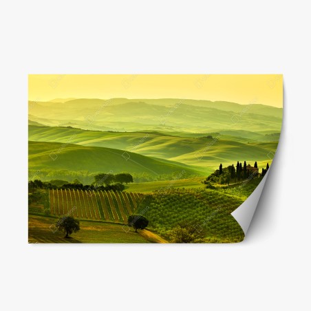 Repositionable sticker Tuscany rolling hills landscape • Wallissimo®