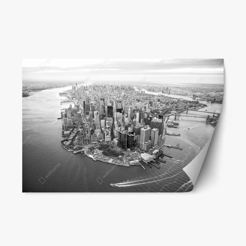 Repositionable sticker Manhattan skyline aerial view