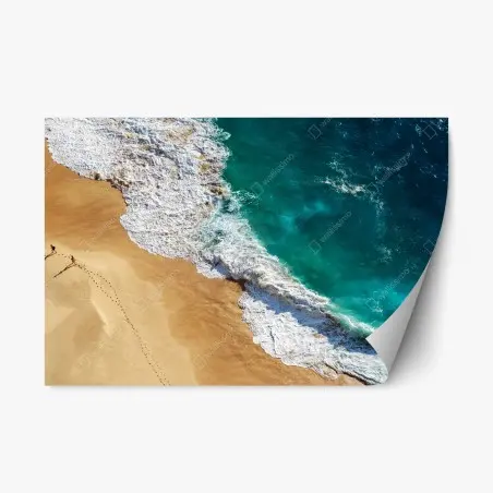 Repositionable sticker turquoise waves at Kelingking Beach • Wallissimo®