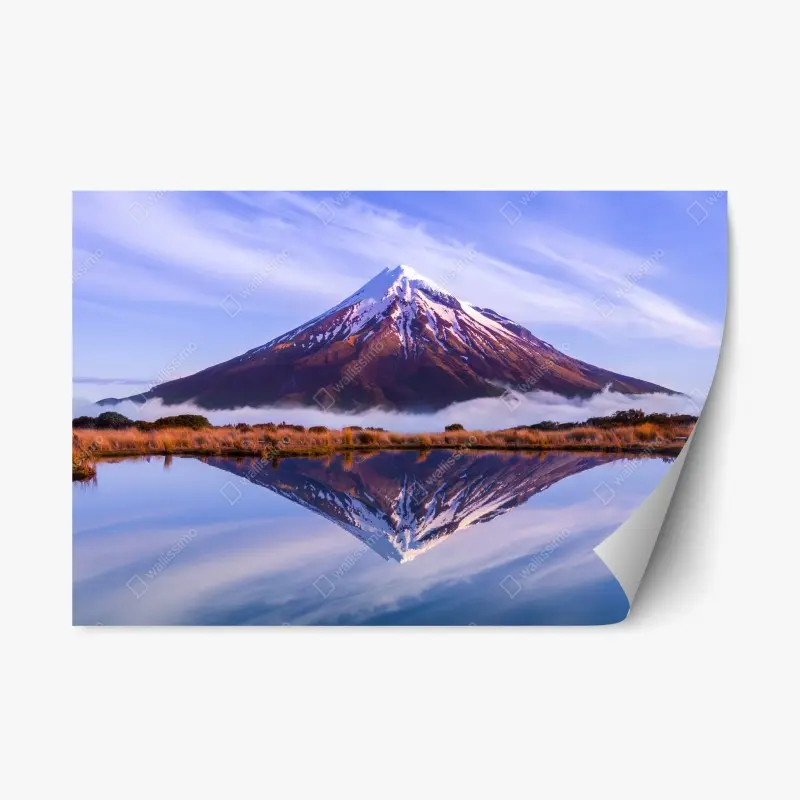 Repositionable sticker sunset over rugged coastal cliffs • Wallissimo®