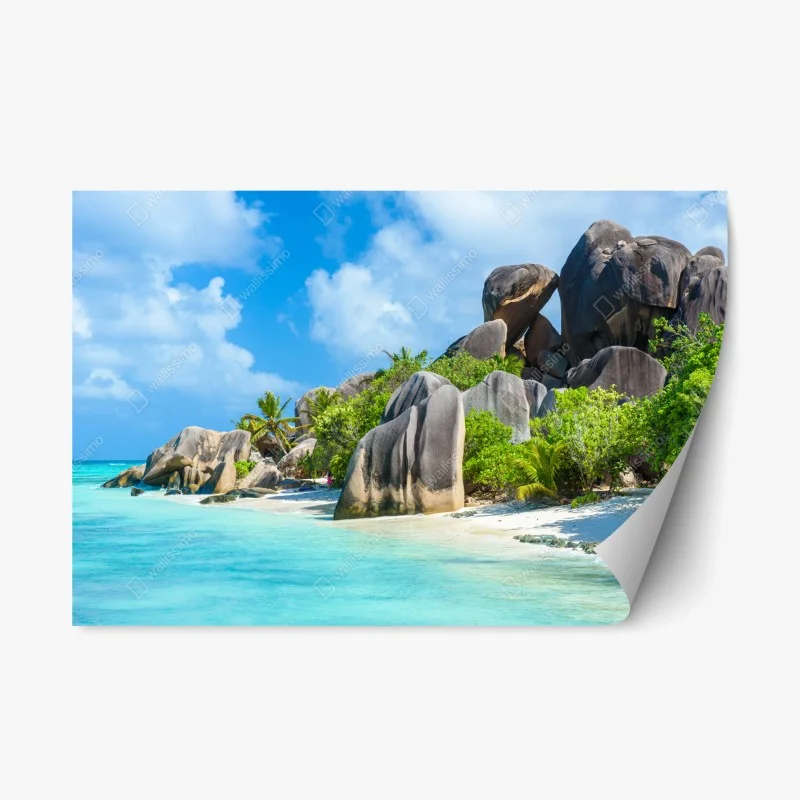 Repositionable sticker Anse Source d'Argent beach, La Digue