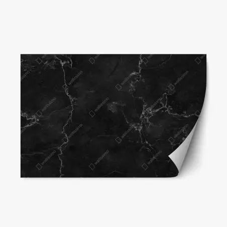 Repositionable sticker black marble veined pattern • Wallissimo®