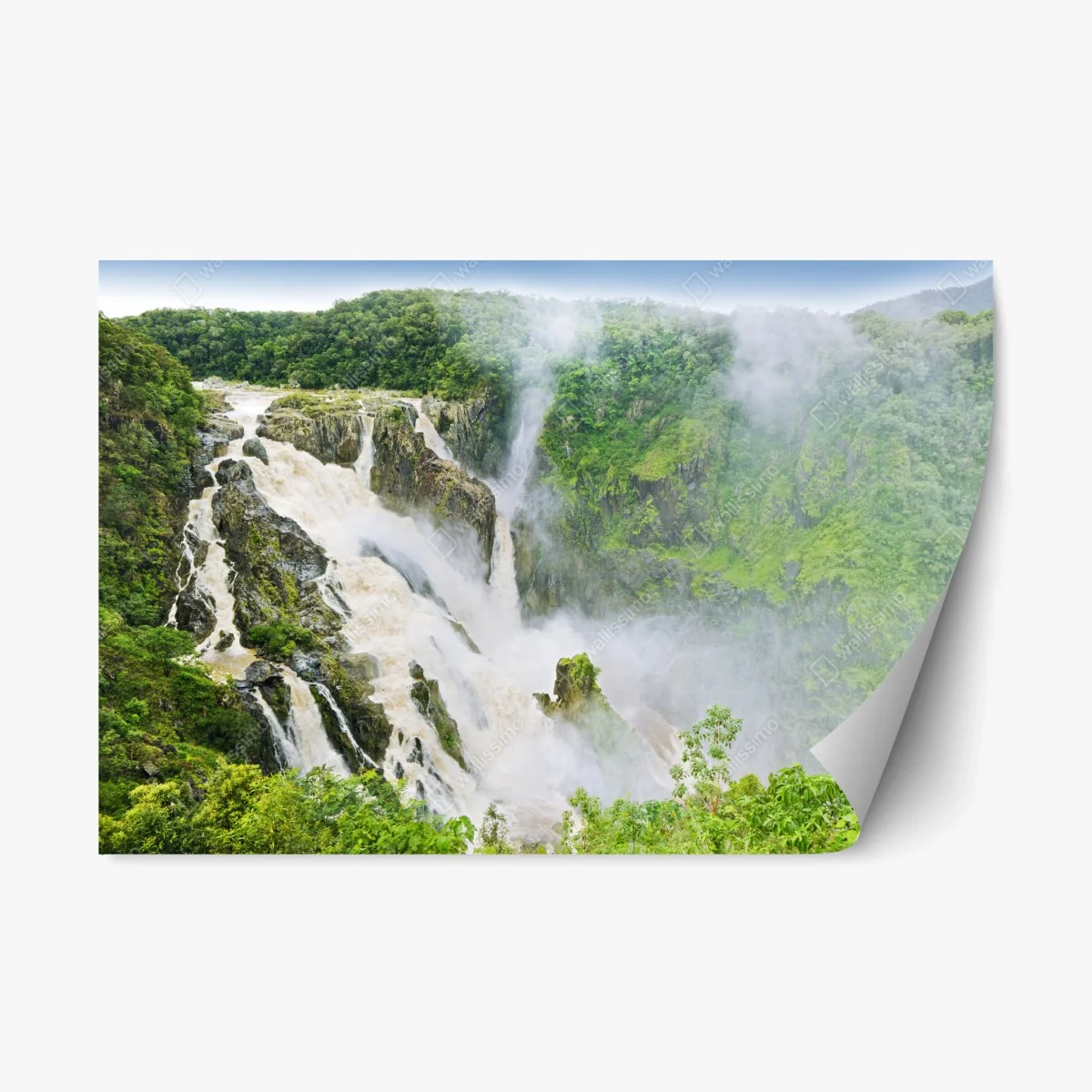 Repositionable sticker Barron Falls rainforest waterfall panorama • Wallissimo® Repositionable sticker Barron Falls rainforest waterfall panorama • Wallissimo®