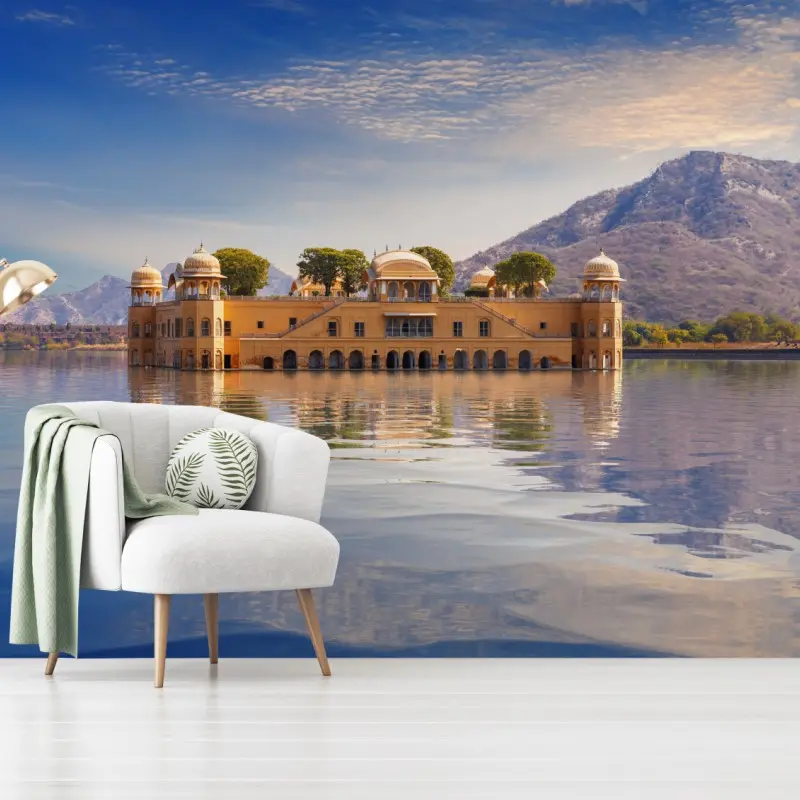 Wall mural Jal Mahal on tranquil lake