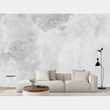 Wall mural white peeling concrete wall texture • Wallissimo®