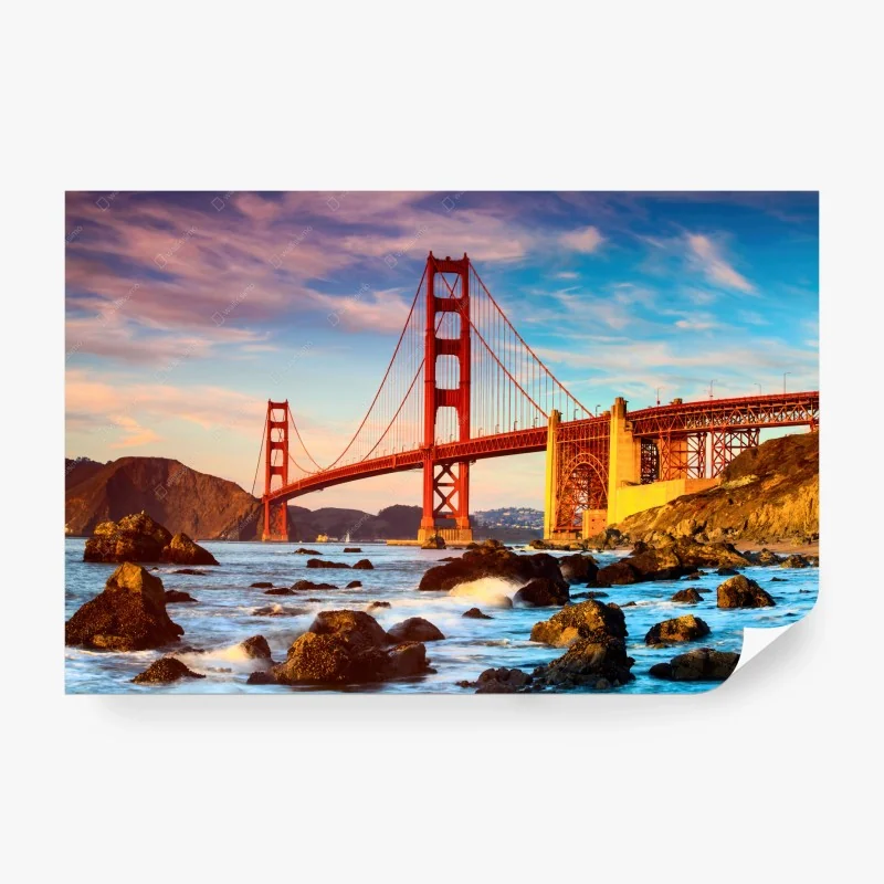 Wall mural Golden Gate Bridge at sunset