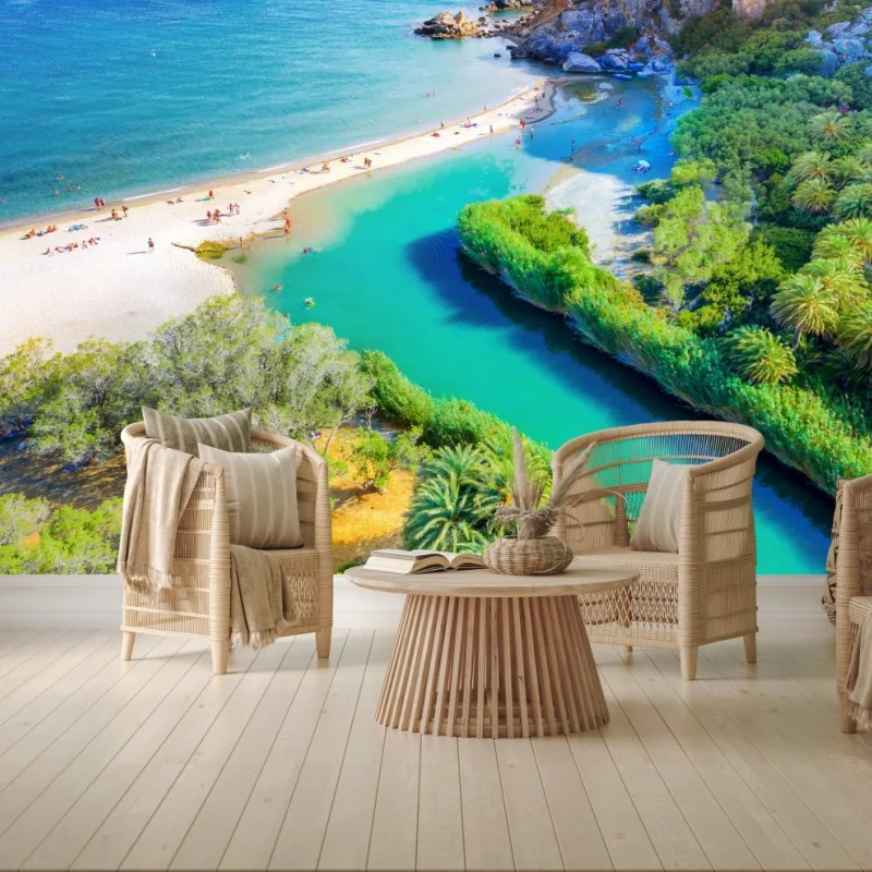 Wall mural turquoise lagoon beach escape