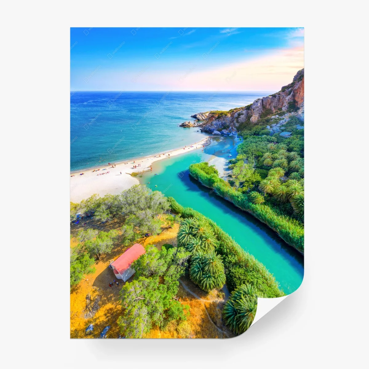 Wall mural turquoise lagoon beach escape • Wallissimo®
