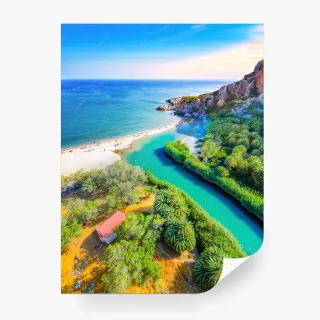 Wall mural turquoise lagoon beach escape • Wallissimo®