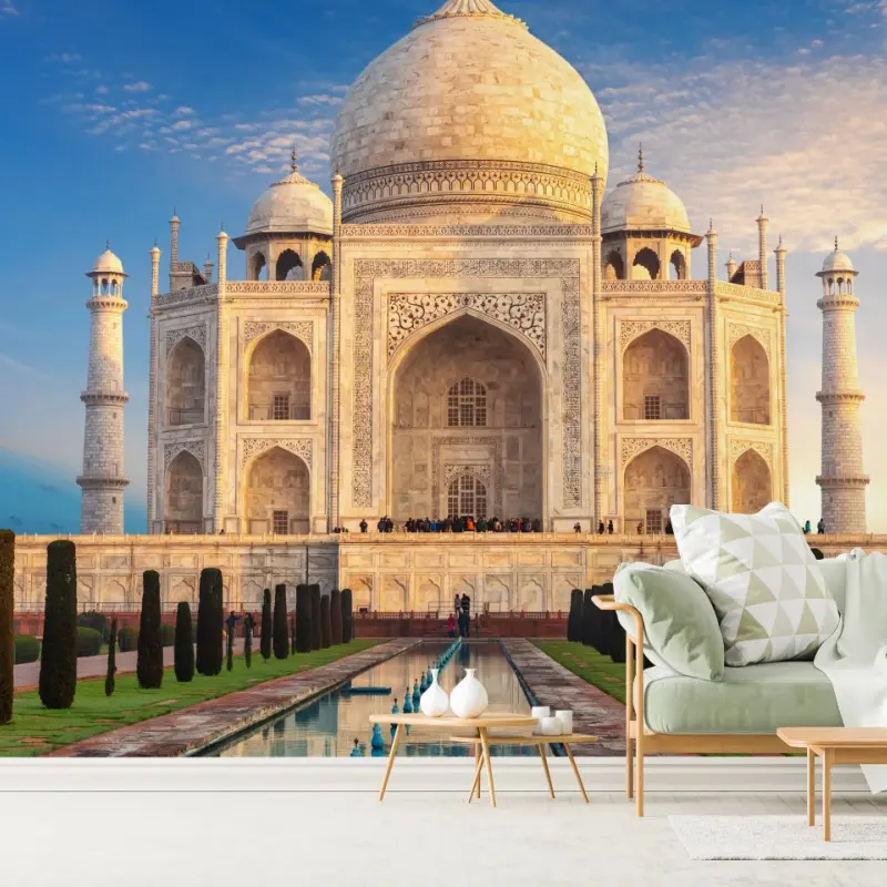 Wall mural Taj Mahal at sunrise