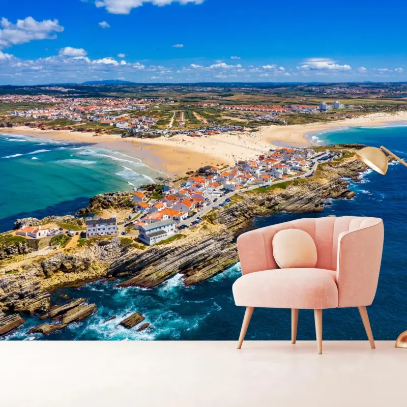 Wall mural Baleal island coastal panorama