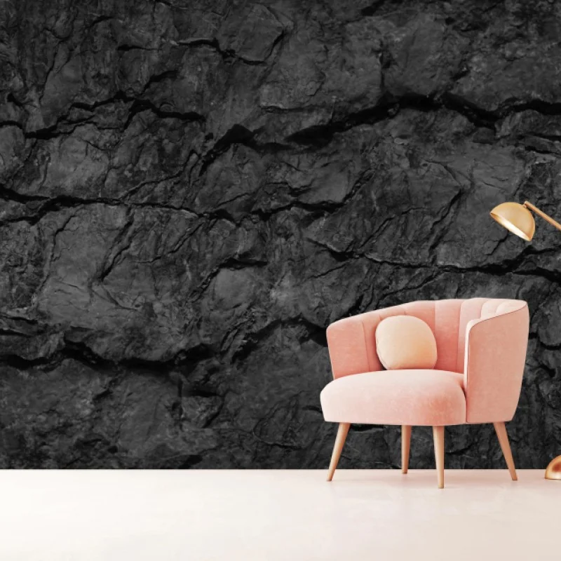 Wall mural dark rock texture wall art