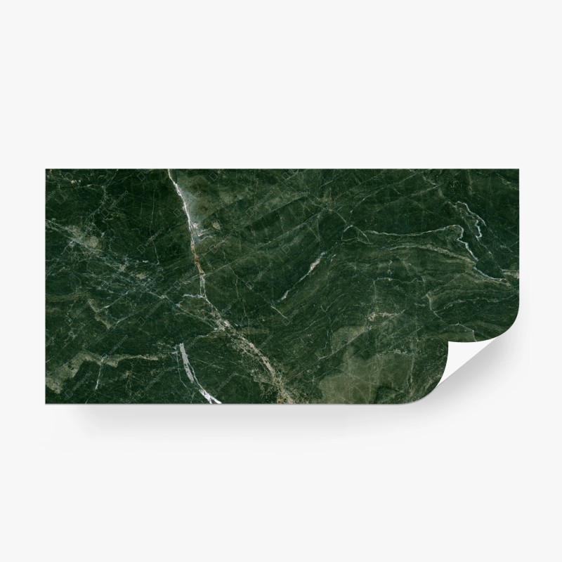 Wall mural deep green marble texture