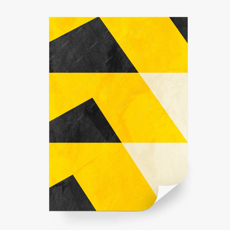 Wall mural bold yellow geometric pattern