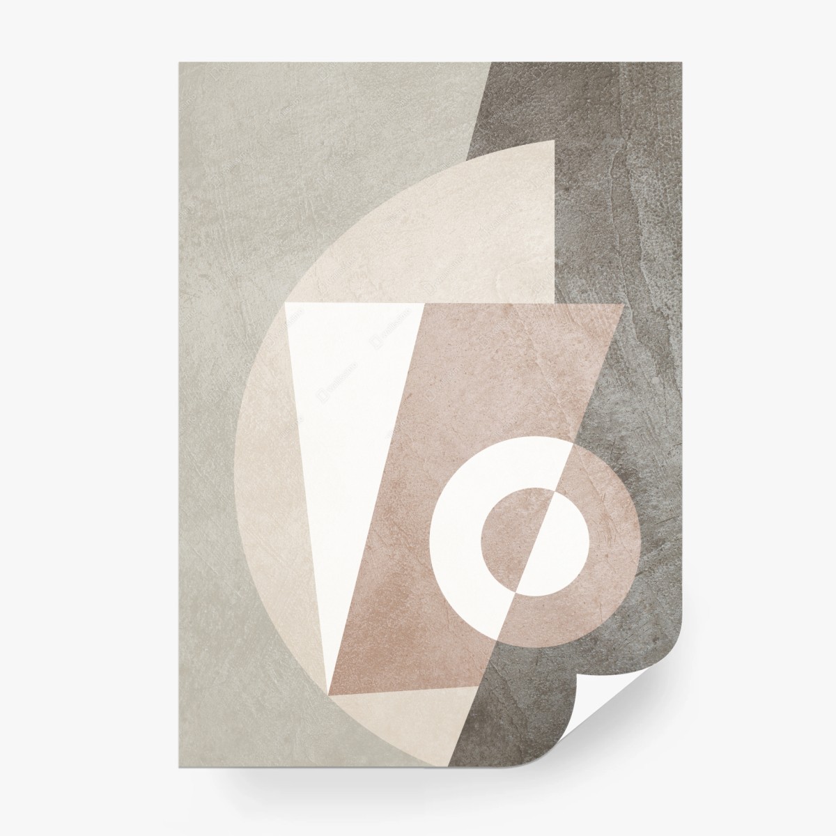 Wall mural neutral geometric pastel composition • Wallissimo®