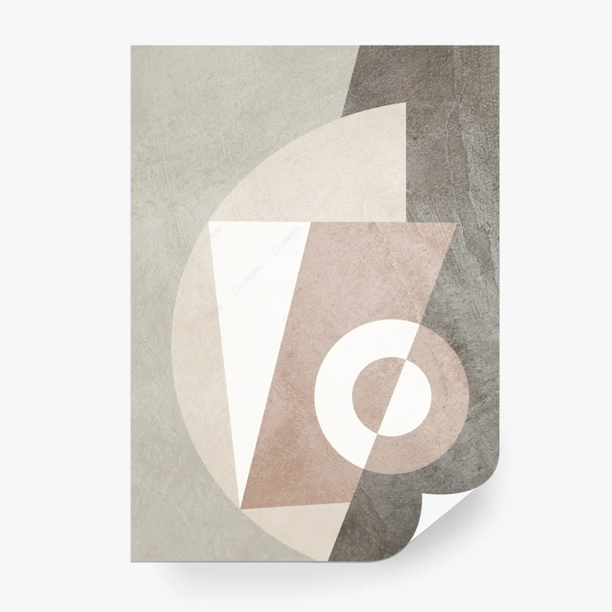 Wall mural neutral geometric pastel composition • Wallissimo®