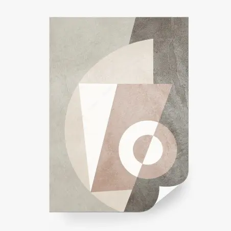 Wall mural neutral geometric pastel composition • Wallissimo®