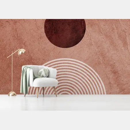 Wall mural earthy geometric arch composition • Wallissimo®