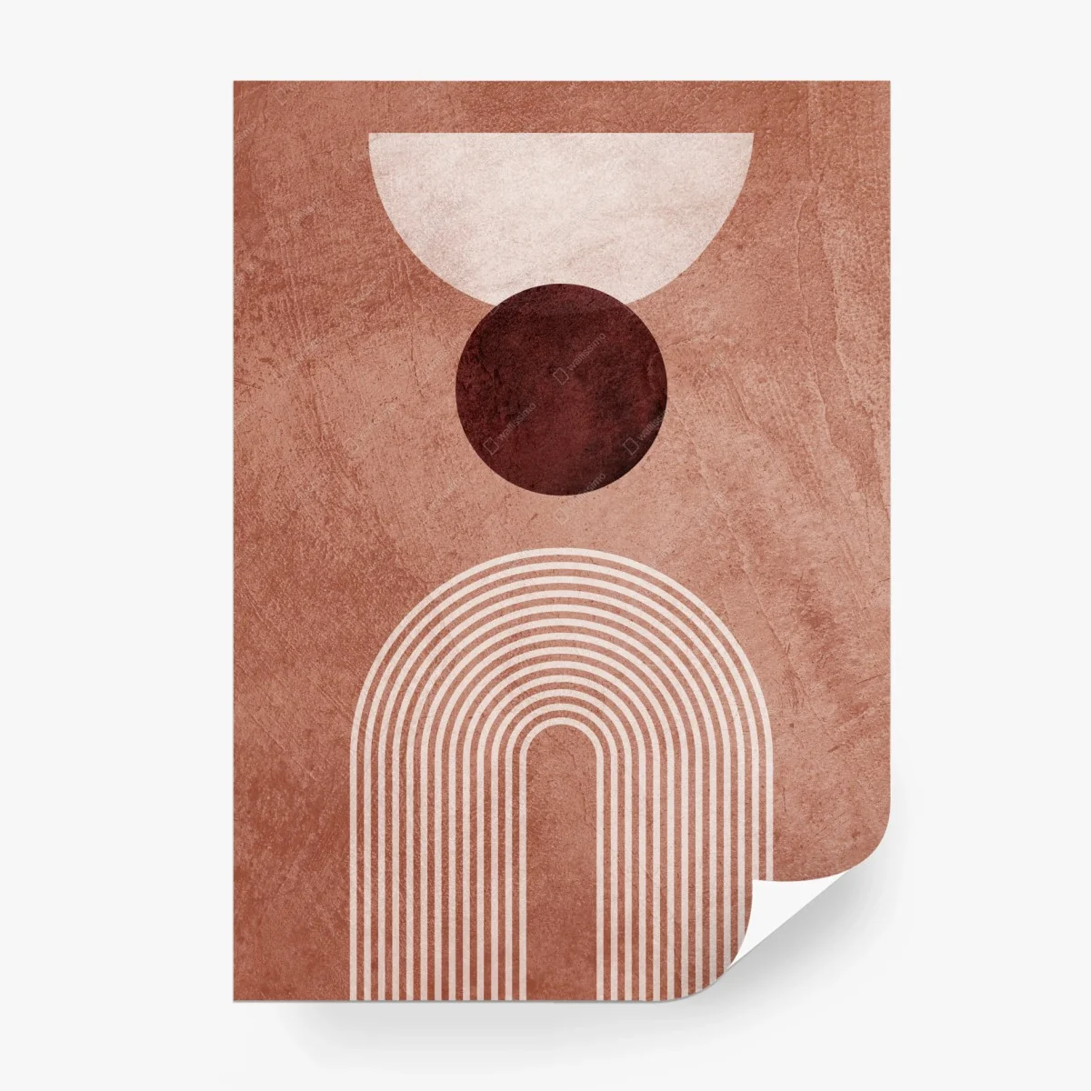 Wall mural earthy geometric arch composition • Wallissimo® Wall mural earthy geometric arch composition • Wallissimo®
