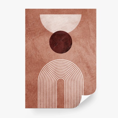Wall mural earthy geometric arch composition • Wallissimo®