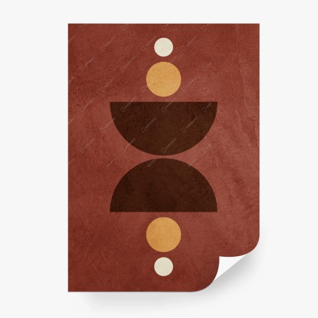 Wall mural earthy geometric balance • Wallissimo®
