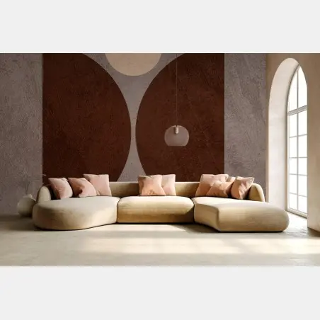 Wall mural earthy geometric balance • Wallissimo®