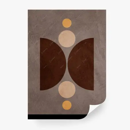 Wall mural earthy geometric balance • Wallissimo®