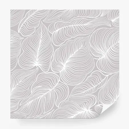 Wall mural elegant retro leaf line pattern • Wallissimo®