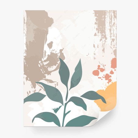 Wall mural soft pastel botanical art • Wallissimo®