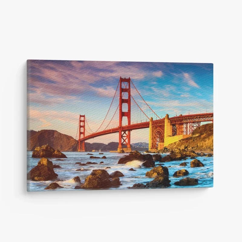 Canvas print Golden Gate Bridge at sunset