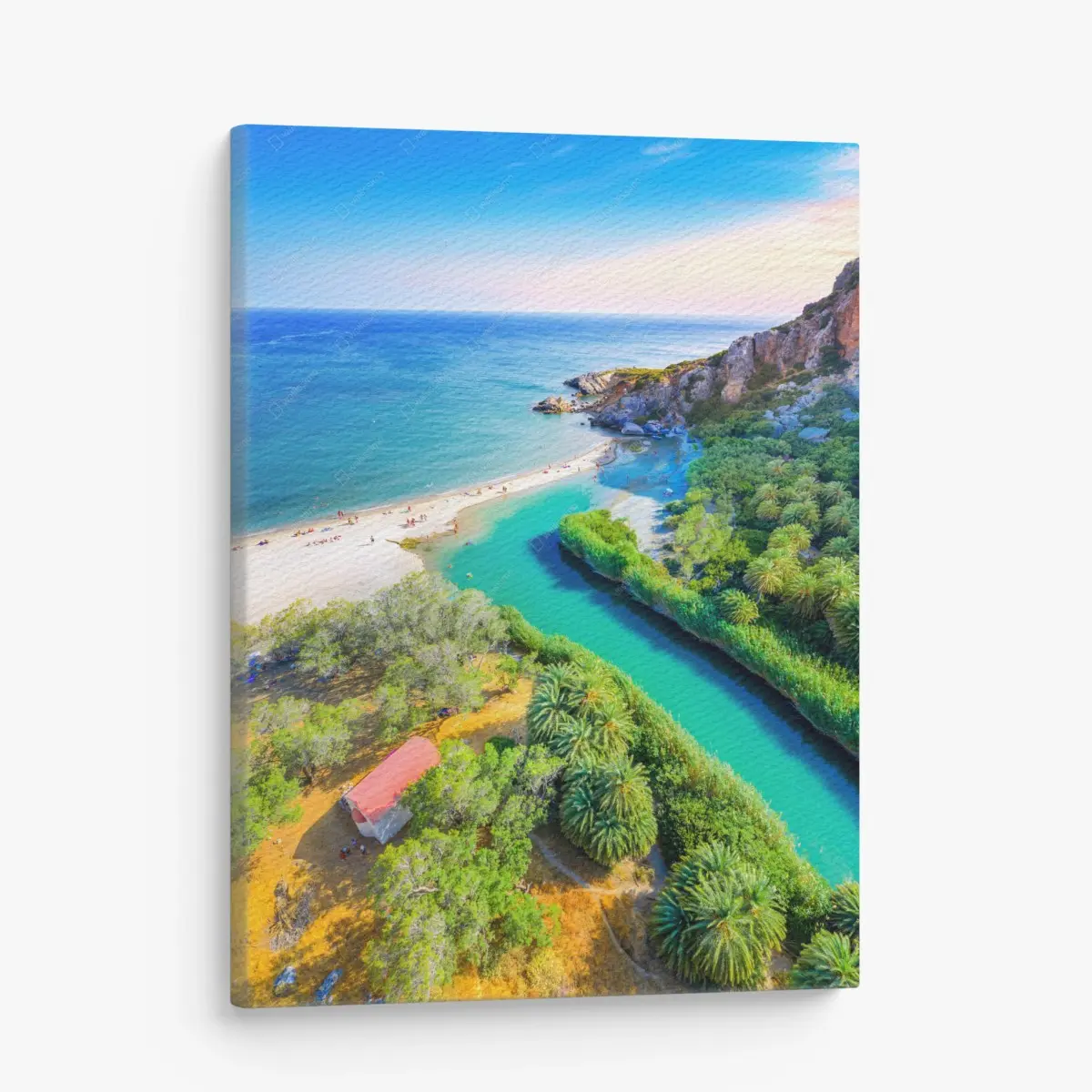 Canvas print turquoise lagoon beach escape • Wallissimo®