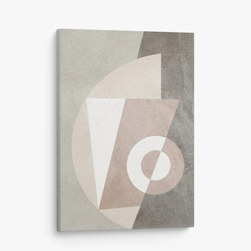 Canvas print neutral geometric pastel composition