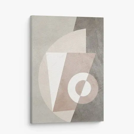 Canvas print neutral geometric pastel composition • Wallissimo®