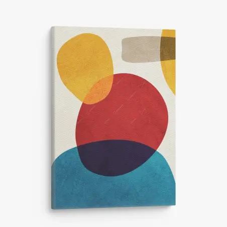 Canvas print bold geometric color composition • Wallissimo®