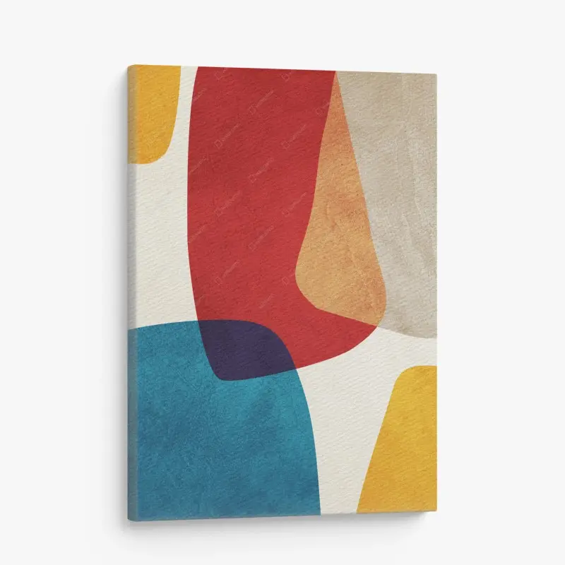 Canvas print diverse community portrait pattern • Wallissimo®