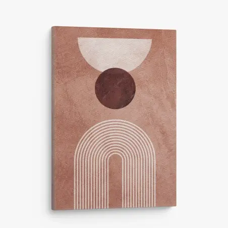Canvas print earthy geometric arch composition • Wallissimo®