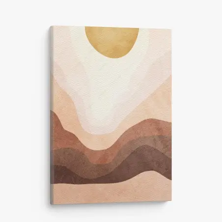 Canvas print earthy abstract sun landscape • Wallissimo®