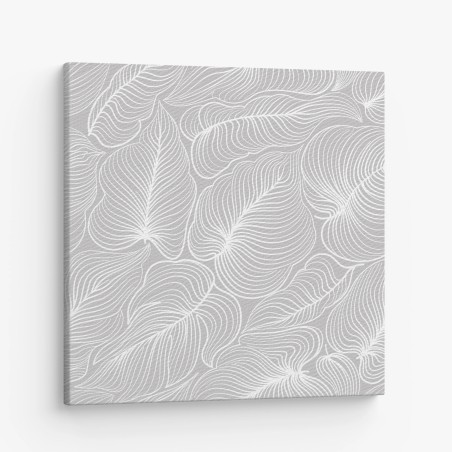 Canvas print elegant retro leaf line pattern • Wallissimo®