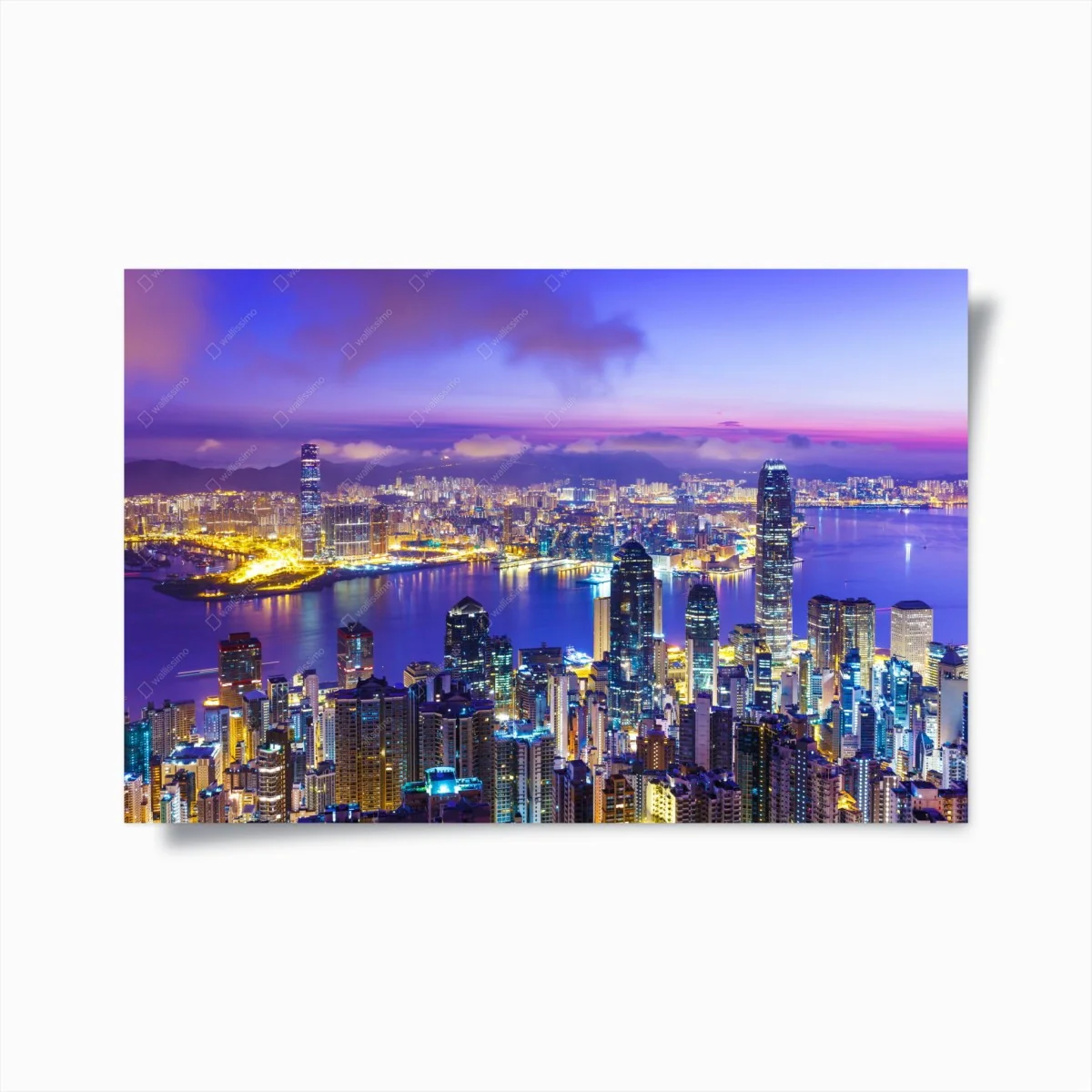 Poster Hong Kong skyline at dawn • Wallissimo® Poster Hong Kong skyline at dawn • Wallissimo®