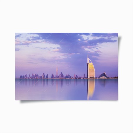 Poster Dubai skyline at dusk • Wallissimo®