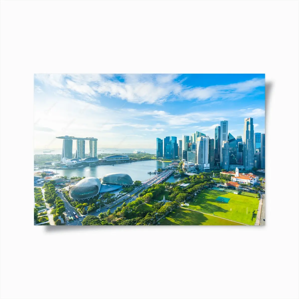 Poster Singapore skyline over Marina Bay • Wallissimo® Poster Singapore skyline over Marina Bay • Wallissimo®