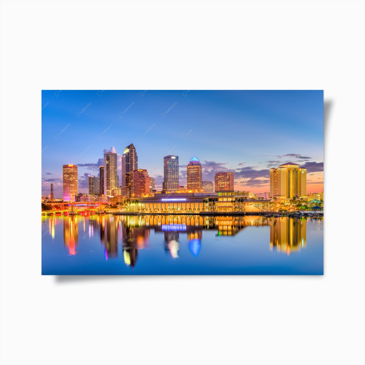 Poster Tampa skyline at dusk • Wallissimo® Poster Tampa skyline at dusk • Wallissimo®