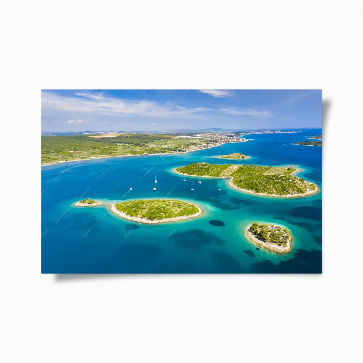 Poster turquoise islands aerial seascape • Wallissimo® Poster turquoise islands aerial seascape • Wallissimo®
